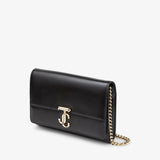 Avenue Clutch Bag in Smooth Black Handbags JIMMY CHOO - LOLAMIR