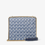 Avenue Quad Quilted Bag in Denim JC Monogram Handbags JIMMY CHOO - LOLAMIR