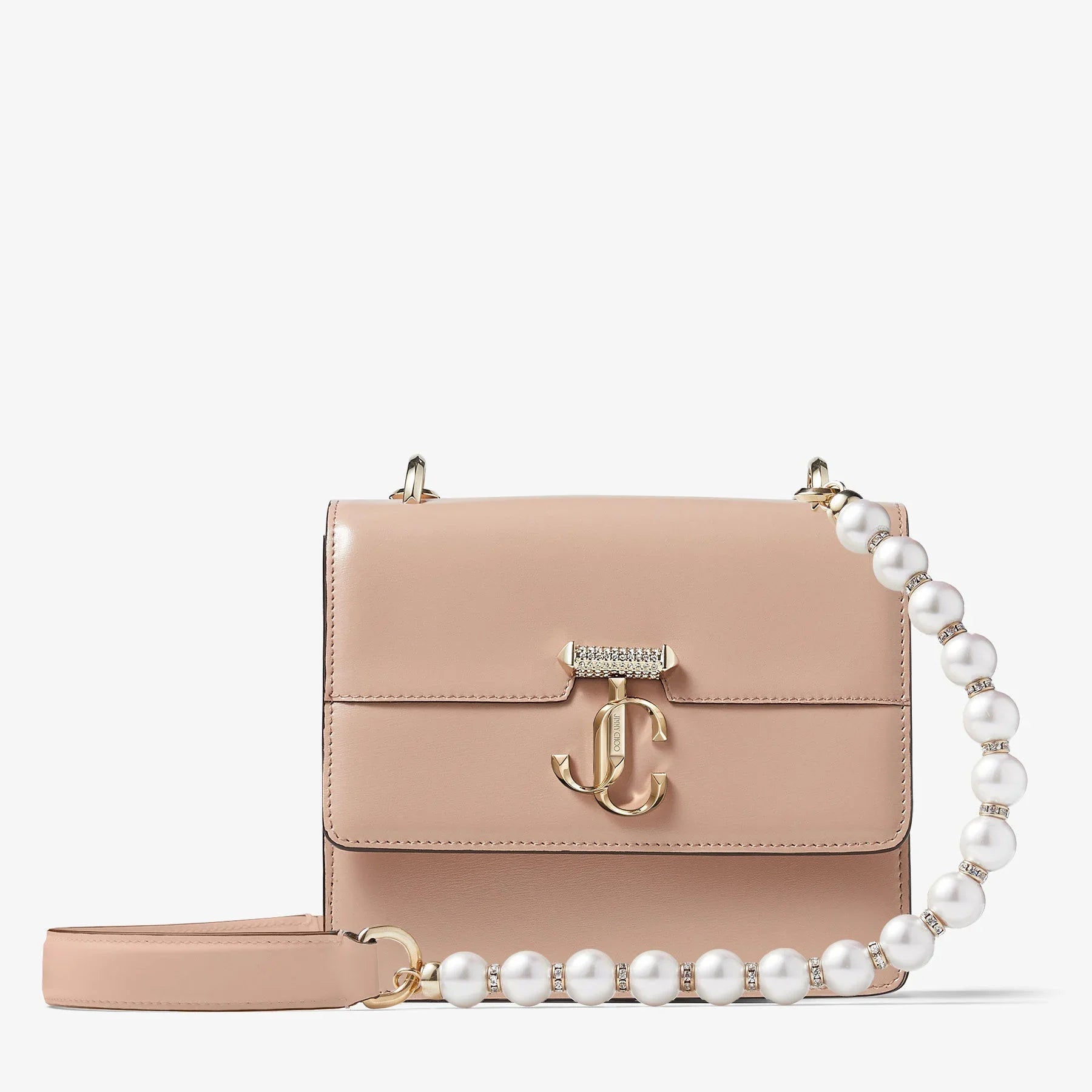 Avenue Quad XS Bag in Smooth Ballet Pink Handbags JIMMY CHOO - LOLAMIR