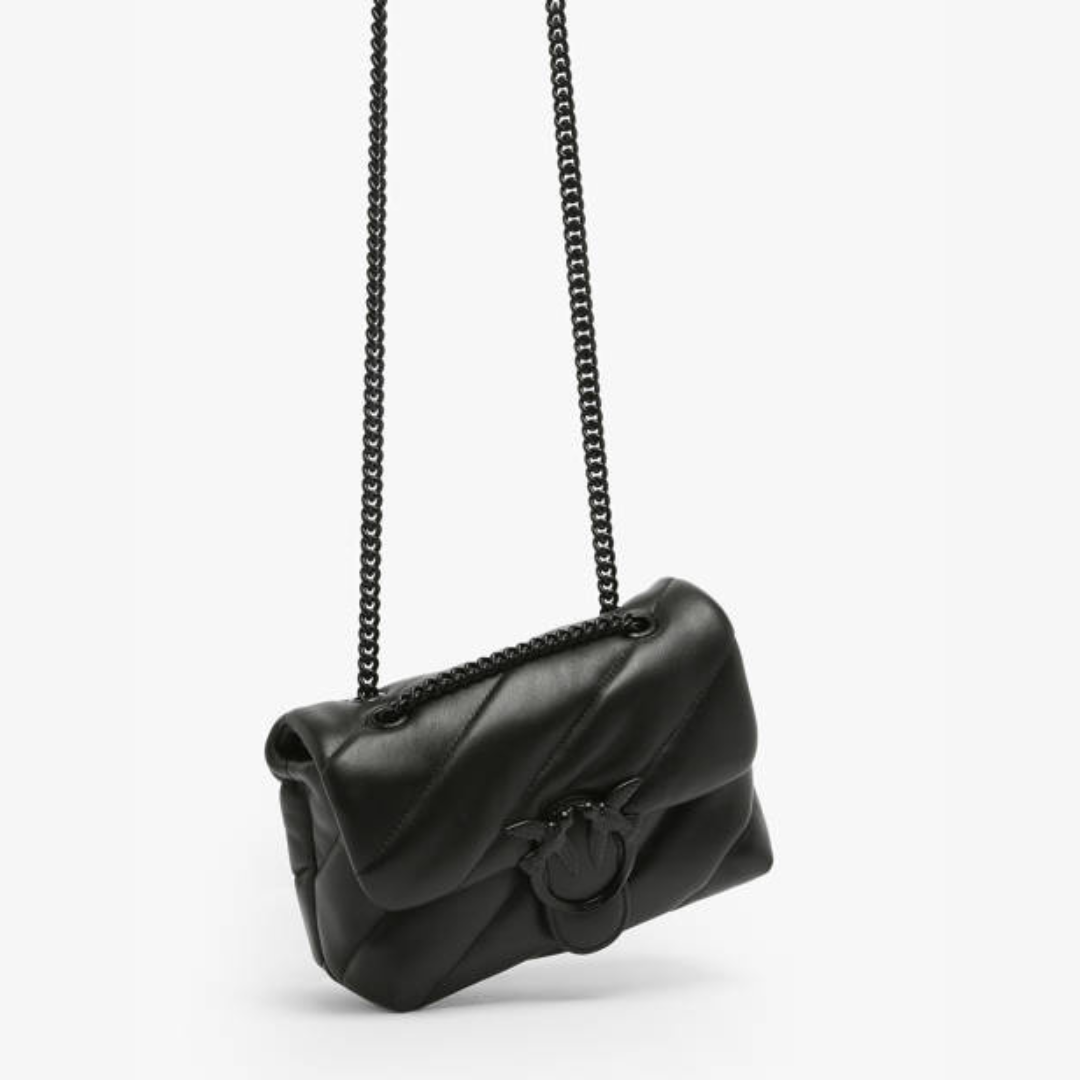 Baby Love Bag Puff Maxi Colour Block in Black Handbags PINKO - LOLAMIR