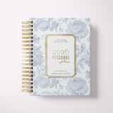 DAILY | Dreamy Peonies | Spiral Planner | Custom Start Month | Blue