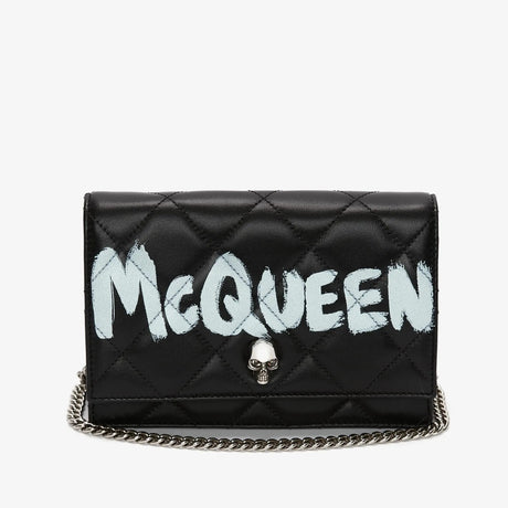 Small Skull Bag in Black/ivory Handbags ALEXANDER MCQUEEN - LOLAMIR