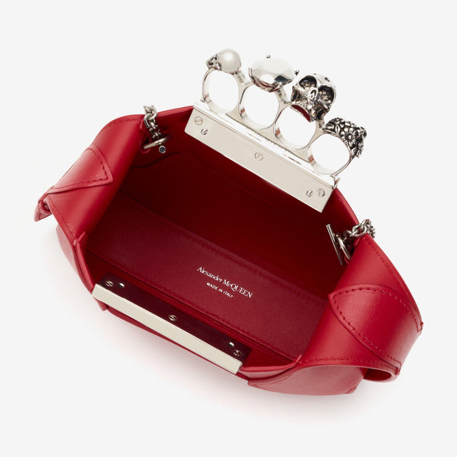 The Jewelled Hobo Mini Bag in Welsh Red Handbags ALEXANDER MCQUEEN - LOLAMIR