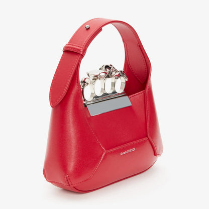 The Jewelled Hobo Mini Bag in Welsh Red Handbags ALEXANDER MCQUEEN - LOLAMIR