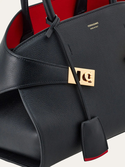 Hug handbag (S) in Black Handbags FERRAGAMO - LOLAMIR