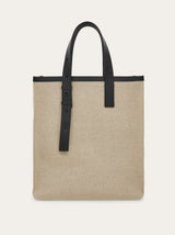 Tote Bag with Signature Logo (S) in Natural Handbags FERRAGAMO - LOLAMIR