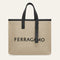 Tote bag with Signature Logo (M) in Natural Handbags FERRAGAMO - LOLAMIR