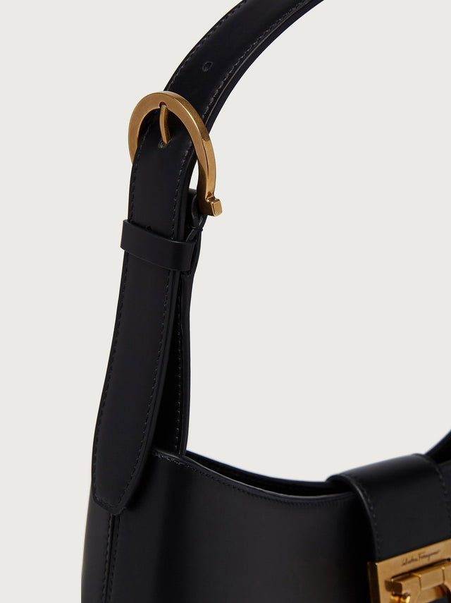 Trifolio Shoulder Bag in Black Handbags FERRAGAMO - LOLAMIR