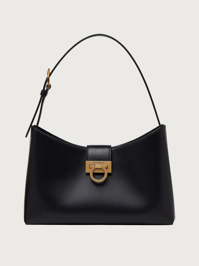 Trifolio Shoulder Bag in Black Handbags FERRAGAMO - LOLAMIR