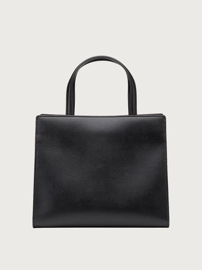 Vara Bow Top Handle in Black Handbags FERRAGAMO - LOLAMIR