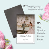 Personalized Save the Date Magnet  Custom Wedding Photo Magnet with Envelope | Elegant Keepsake by LolaMir Designs - Modern