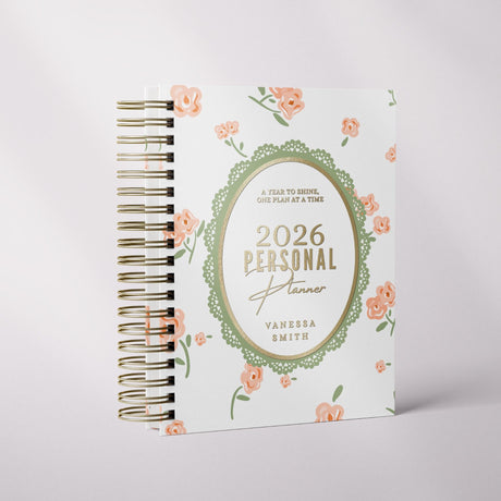 Flowing Flowers | Weekly Spiral Planner | Green