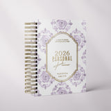 Floral Damask | Weekly Spiral Planner |  Custom Start Month |Violet