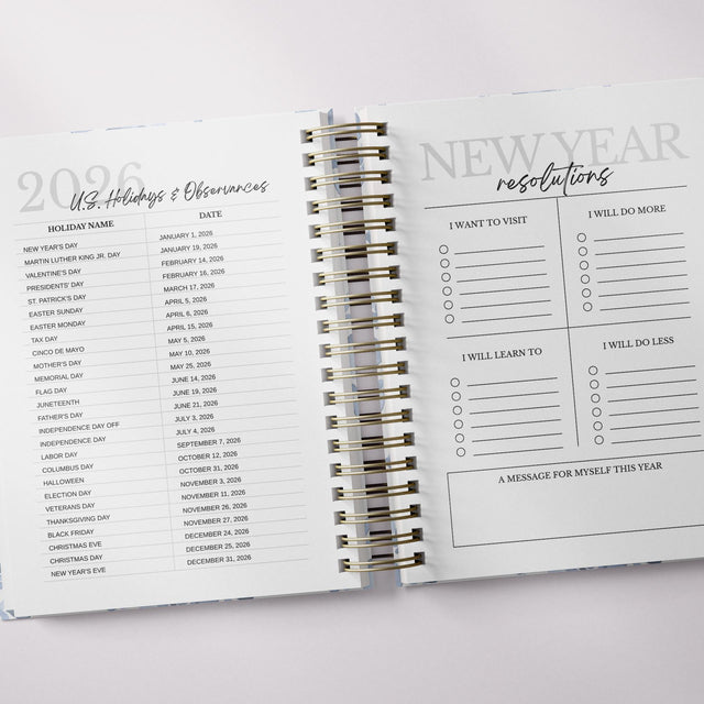 Floral Damask | Weekly Spiral Planner |  Custom Start Month |Violet