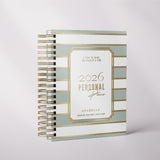 City Stripes | Weekly Spiral Planner |  Custom Start Month |Green