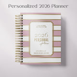 City Stripes | Weekly Spiral Planner |  Custom Start Month |Pink