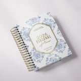 Floral Damask | Weekly Spiral Planner |  Custom Start Month |Blue