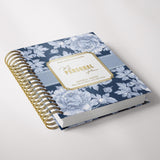 Dark Marigolds | Weekly Spiral Planner | Custom Start Month | Blue
