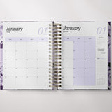 Dark Marigolds | Weekly Spiral Planner |  Custom Start Month |Violet
