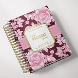 Dark Marigolds | Weekly Spiral Planner |  Custom Start Month |Pink