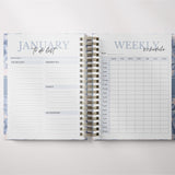 Light Marigolds | Weekly Spiral Planner |  Custom Start Month |Blue