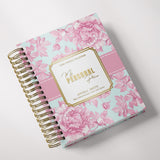 Light Marigolds | Weekly Spiral Planner |  Custom Start Month |Pink