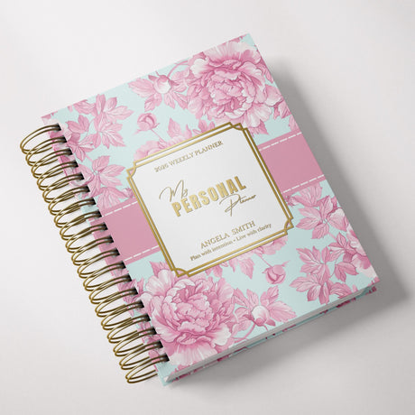 Light Marigolds | Weekly Spiral Planner |  Custom Start Month |Pink