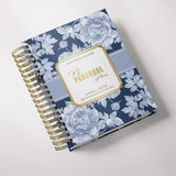 Dark Marigolds | Weekly Spiral Planner | Custom Start Month | Blue