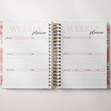 Light Marigolds | Weekly Spiral Planner |  Custom Start Month |Peach