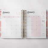 Light Marigolds | Weekly Spiral Planner |  Custom Start Month |Peach