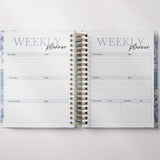 Light Marigolds | Weekly Spiral Planner |  Custom Start Month |Blue