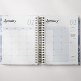 Light Marigolds | Weekly Spiral Planner |  Custom Start Month |Blue