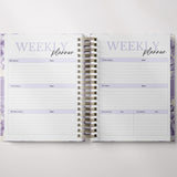 Light Marigolds | Weekly Spiral Planner |  Custom Start Month |Violet