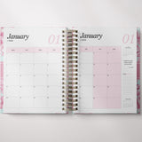 Light Marigolds | Weekly Spiral Planner |  Custom Start Month |Pink