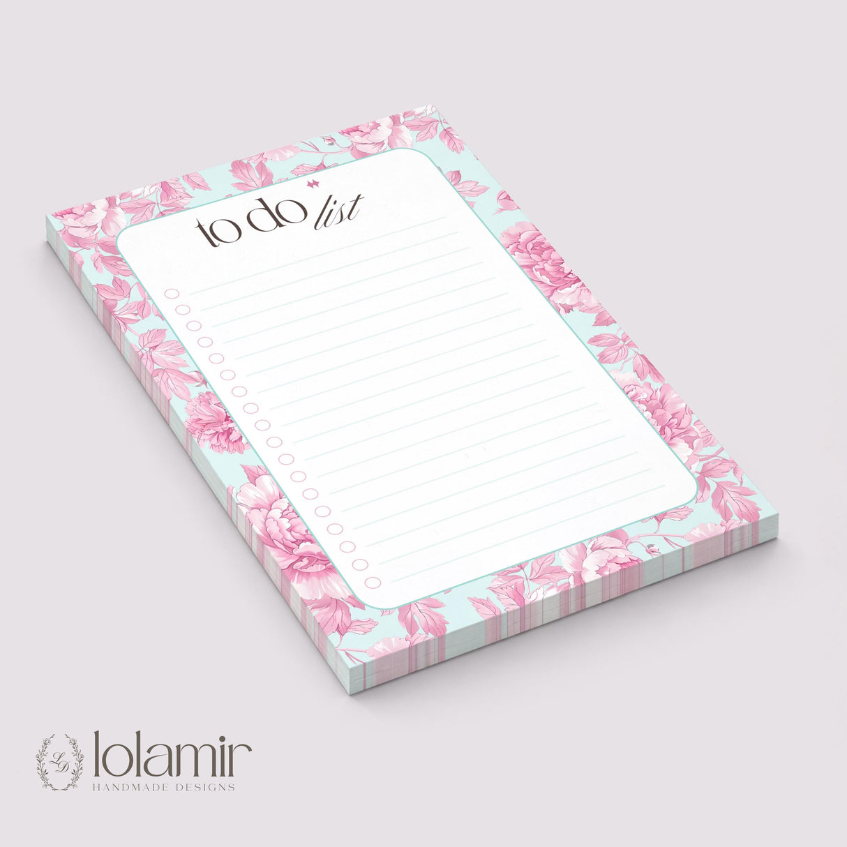 "To Do List" 5x7 Notepad - Light Marigolds - Pink - view 3