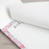 Floral To Do List Notepad | Pink Peony Checklist Pad (5x7 Inches)