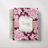 Dark Marigolds | Weekly Spiral Planner |  Custom Start Month |Pink
