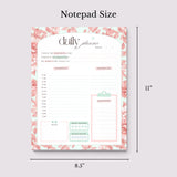 Light Marigolds | Daily Planner Notepad | Peach