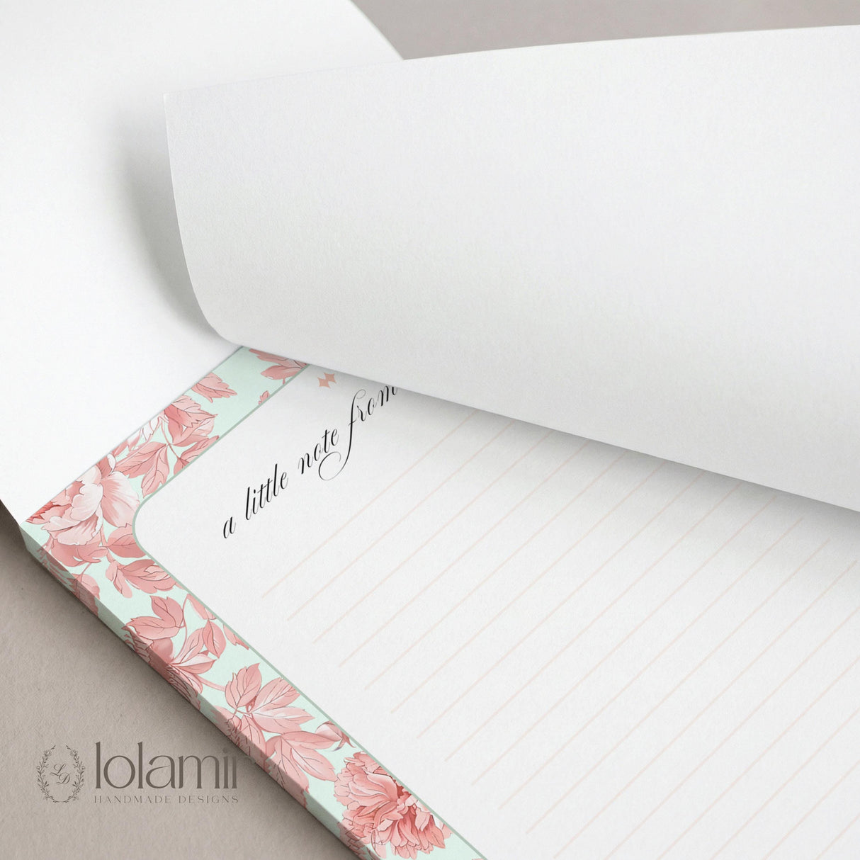 "My Notes" 5x7 Notepad - Light Marigolds - Peach - view 3