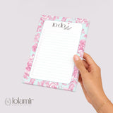 Floral To Do List Notepad | Pink Peony Checklist Pad (5x7 Inches)
