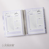 Wispy Feathers Quarterly | Weekly Spiral Planner | Lilac