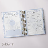 Dreamy Peonies | Daily Spiral Planner |  Custom Start Month |Blue