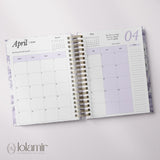 Dreamy Peonies | Daily Spiral Planner |  Custom Start Month |Lilac