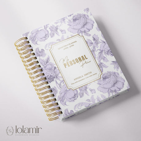 Dreamy Peonies | Daily Spiral Planner |  Custom Start Month |Lilac