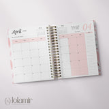 Wispy Feathers Quarterly Planner | Weekly Spiral Planner | Pink