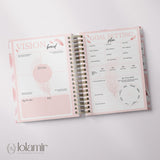 Wispy Feathers Quarterly Planner | Weekly Spiral Planner | Pink