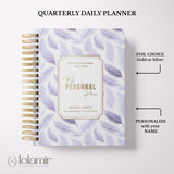 Wispy Feathers Quarterly | Weekly Spiral Planner | Lilac