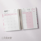 Wispy Feathers Quarterly | Weekly Spiral Planner | Peach
