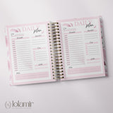 Wispy Feathers Quarterly | Weekly Spiral Planner | Peach