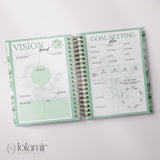 Dreamy Peonies | Daily Spiral Planner |  Custom Start Month |Green